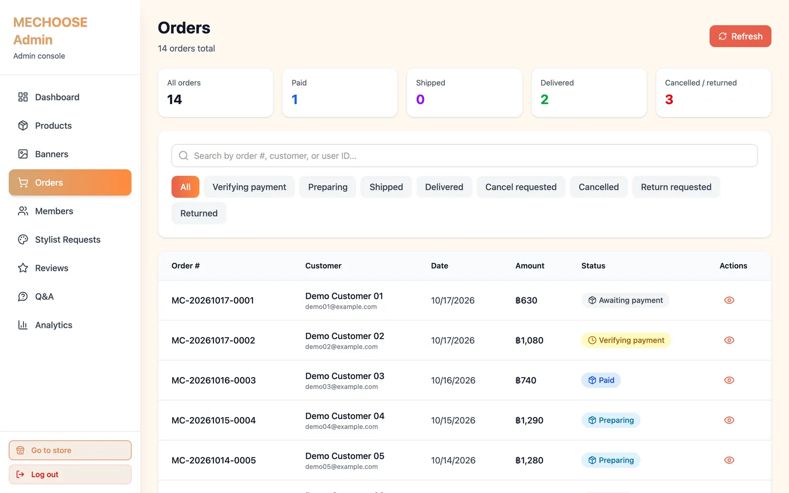 MECHOOSE — mechoose 06 desktop orders
