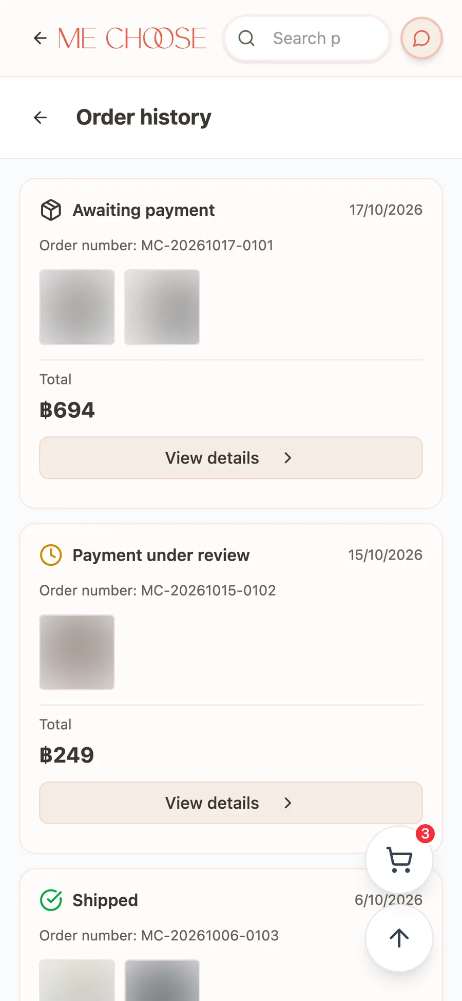 MECHOOSE — mechoose 07 mobile orders pending