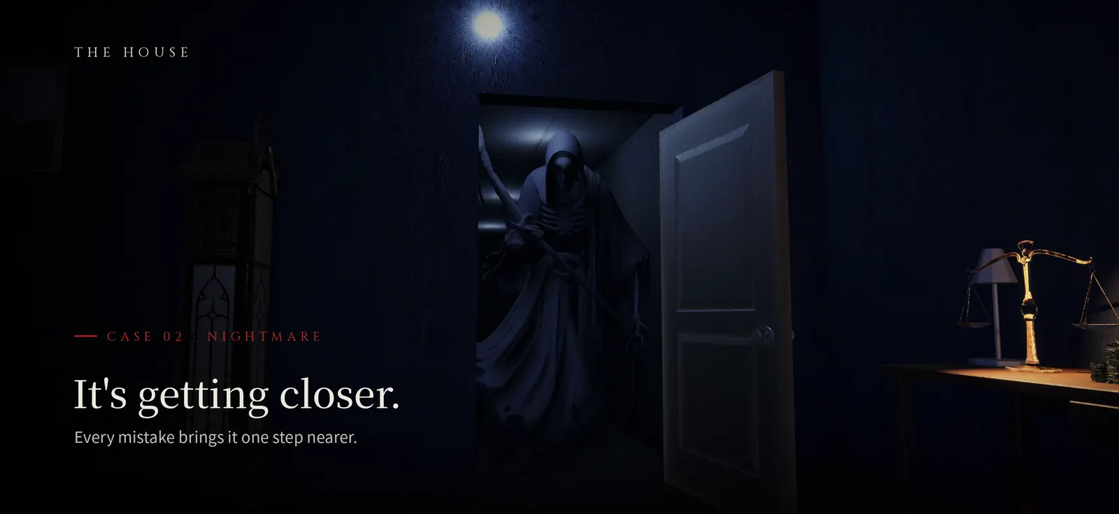 THE HOUSE — Case 03 · Nightmare — every mistake brings it closer