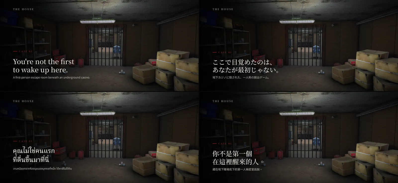 The same store image in four languages