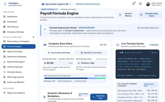 Payroll formula engine design